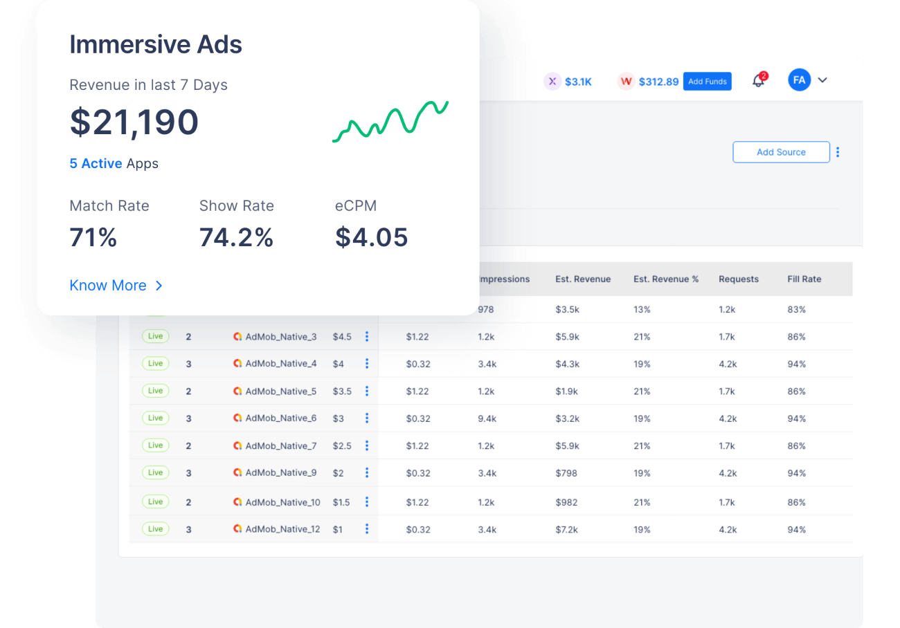 Earn with Immersive Ads