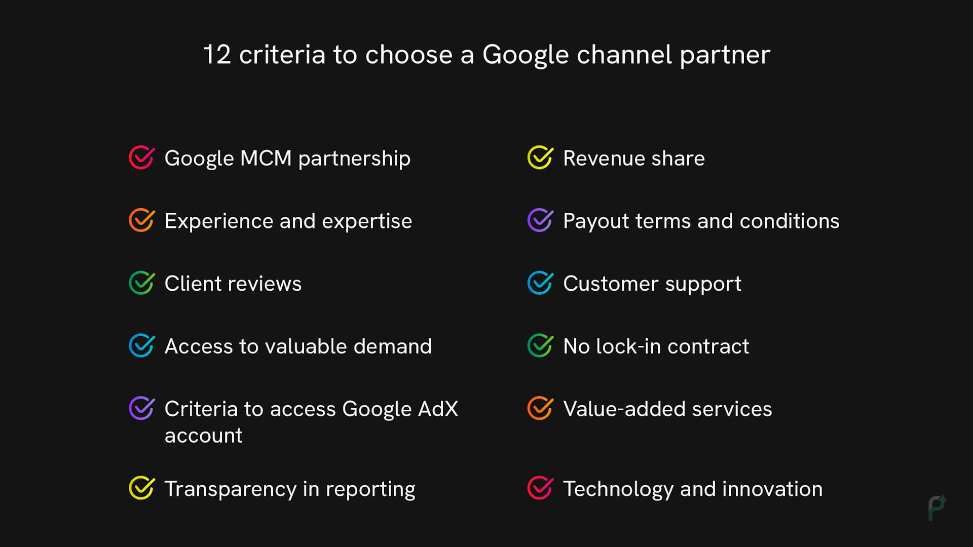 Criteria to choose a Google AdX Reseller