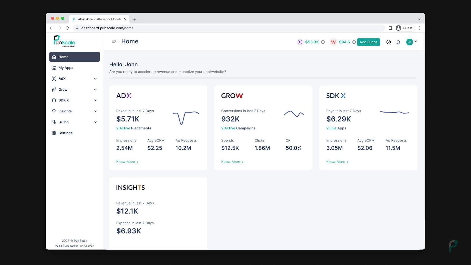 PubScale Dashboard