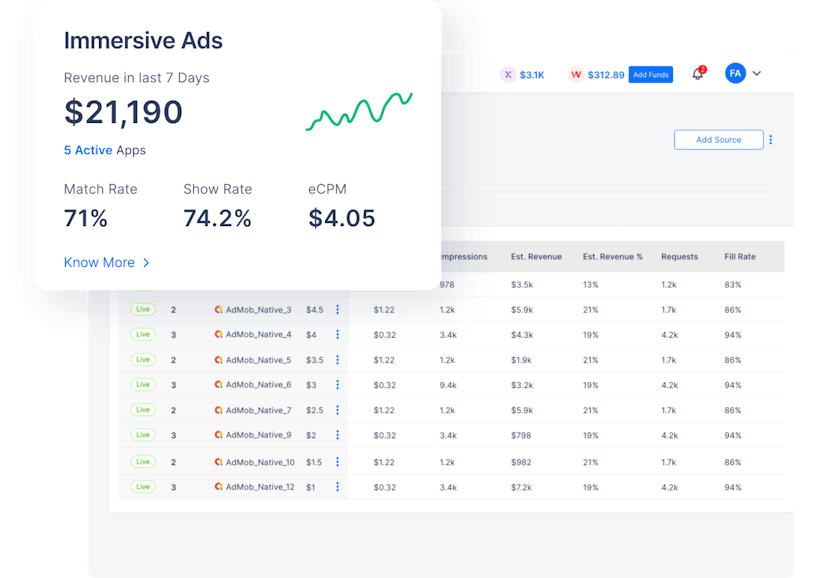 Earn with Immersive Ads